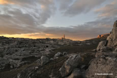 Matera: il tramonto dal Parco della Murgia Materana