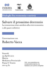 Incontro: Salvare il prossimo decennio - Matera image